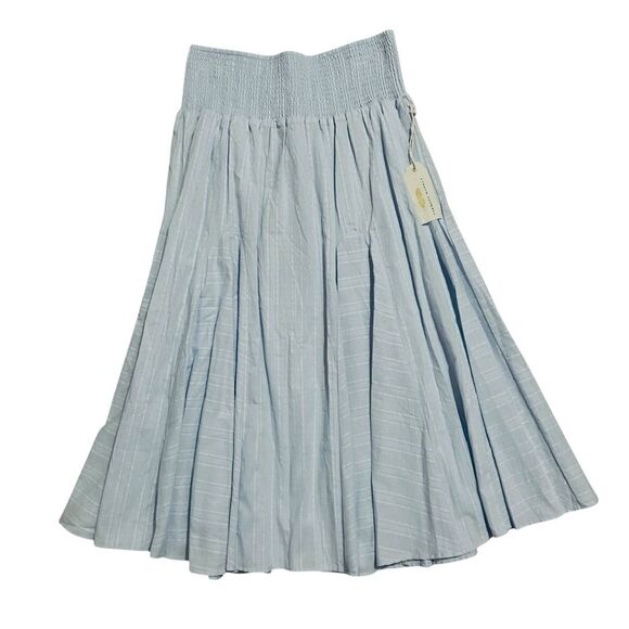 FARMERS MARKET NWT Boho Light Blue Midi Skirt XL - Picture 12 of 12